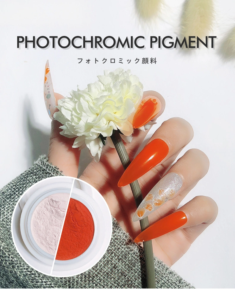 Wholesale Photochromic Pigment UV Sunlight Sensitive Color Change Nail Beauty Decoration Powder